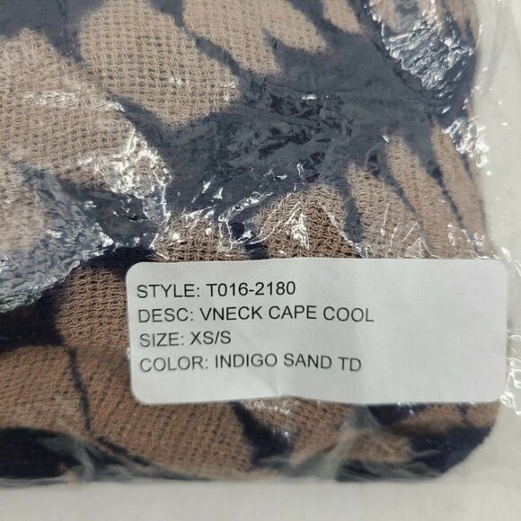 New Blue Life V Neck Cape Cool Cover Up Womens XS/S Dress Indigo Sand - Picture 7 of 8